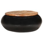 Sofabord 68x68x30 cm massivt genanvendt træ sort - Kategori: 4 Sofabord 68x68x30 cm massivt genanvendt træ sort