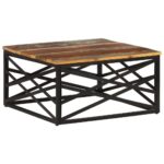 Sofabord 68x68x35 cm massivt genbrugstræ - Kategori: 4 Sofabord 68x68x35 cm massivt genbrugstræ