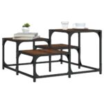 Sofabord 68x68x40 cm konstrueret træ brun egetræsfarve - Kategori: 4 Sofabord 68x68x40 cm konstrueret træ brun egetræsfarve