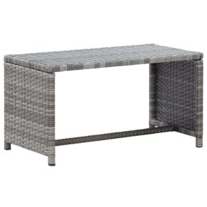 Sofabord 70x40x38 cm polyrattan antracitgrå