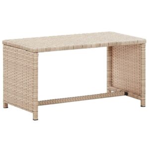 Sofabord 70x40x38 cm polyrattan beige