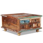 Sofabord 70x70x38 cm genbrugstræ - Kategori: 4 Sofabord 70x70x38 cm genbrugstræ