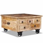 Sofabord 70x70x40 cm ru mangotræ - Kategori: 4 Sofabord 70x70x40 cm ru mangotræ