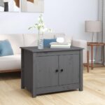 Sofabord 71x49x55 cm massivt fyrretræ grå - Kategori: 4 Sofabord 71x49x55 cm massivt fyrretræ grå