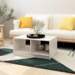 Sofabord 75x50x33 cm massivt fyrretræ hvid - Kategori: 4 Sofabord 75x50x33 cm massivt fyrretræ hvid