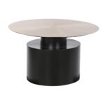 Sofabord 76 x 76 x 46 cm Sort Gylden Jern - Kategori: 4 Sofabord 76 x 76 x 46 cm Sort Gylden Jern