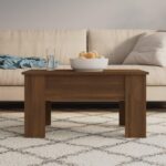 Sofabord 79x49x41 cm konstrueret træ brun egetræsfarve - Kategori: 4 Sofabord 79x49x41 cm konstrueret træ brun egetræsfarve
