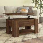 Sofabord 79x49x41 cm konstrueret træ brun egetræsfarve - Kategori: 4 Sofabord 79x49x41 cm konstrueret træ brun egetræsfarve