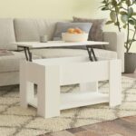 Sofabord 79x49x41 cm konstrueret træ hvid - Kategori: 4 Sofabord 79x49x41 cm konstrueret træ hvid