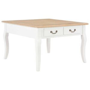 Sofabord 80 x 80 x 50 cm træ hvid