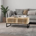 Sofabord 80x40x35 cm konstrueret træ og jern - Kategori: 4 Sofabord 80x40x35 cm konstrueret træ og jern