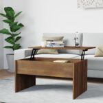 Sofabord 80×50,5×41,5 cm konstrueret træ brun egetræsfarve - Kategori: 4 Sofabord 80x50,5x41,5 cm konstrueret træ brun egetræsfarve