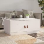 Sofabord 80x50x35 cm massivt fyrretræ hvid - Kategori: 4 Sofabord 80x50x35 cm massivt fyrretræ hvid