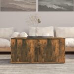 Sofabord 80x50x36 cm konstrueret træ røget egetræsfarve - Kategori: 4 Sofabord 80x50x36 cm konstrueret træ røget egetræsfarve