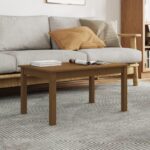 Sofabord 80x50x40 cm massivt fyrretræ gyldenbrun - Kategori: 4 Sofabord 80x50x40 cm massivt fyrretræ gyldenbrun