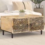 Sofabord 80x50x40 cm massivt mangotræ - Kategori: 4 Sofabord 80x50x40 cm massivt mangotræ