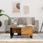 Sofabord 80x50x40 cm massivt mangotræ og konstrueret træ - Kategori: 4 Sofabord 80x50x40 cm massivt mangotræ og konstrueret træ