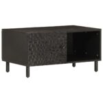 Sofabord 80x50x40 cm massivt mangotræ sort