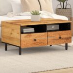 Sofabord 80x54x40 cm massivt akacietræ - Kategori: 4 Sofabord 80x54x40 cm massivt akacietræ