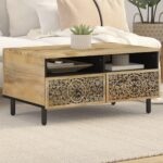 Sofabord 80x54x40 cm massivt mangotræ - Kategori: 4 Sofabord 80x54x40 cm massivt mangotræ