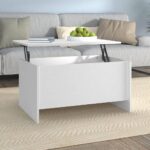 Sofabord 80×55,5×41,5 cm konstrueret træ hvid - Kategori: 4 Sofabord 80x55,5x41,5 cm konstrueret træ hvid