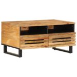 Sofabord 80x55x40 cm massivt ru mangotræ - Kategori: 4 Sofabord 80x55x40 cm massivt ru mangotræ