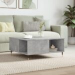 Sofabord 80x80x36,5 cm konstrueret træ betongrå - Kategori: 4 Sofabord 80x80x36,5 cm konstrueret træ betongrå