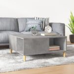 Sofabord 80x80x36,5 cm konstrueret træ betongrå - Kategori: 4 Sofabord 80x80x36,5 cm konstrueret træ betongrå