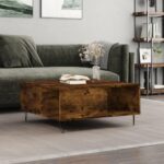 Sofabord 80x80x36,5 cm konstrueret træ røget egetræsfarve - Kategori: 4 Sofabord 80x80x36,5 cm konstrueret træ røget egetræsfarve