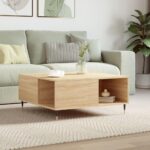 Sofabord 80x80x36,5 cm konstrueret træ sonoma-eg - Kategori: 4 Sofabord 80x80x36,5 cm konstrueret træ sonoma-eg