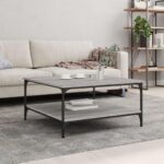 Sofabord 80x80x40 cm konstrueret træ grå sonoma-eg - Kategori: 4 Sofabord 80x80x40 cm konstrueret træ grå sonoma-eg
