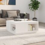Sofabord 80x81x36,5 cm massivt fyrretræ hvid - Kategori: 4 Sofabord 80x81x36,5 cm massivt fyrretræ hvid