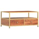 Sofabord 90 x 50 x 40 cm massivt akacietræ - Kategori: 4 Sofabord 90 x 50 x 40 cm massivt akacietræ