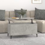 Sofabord 90×44,5×45 cm konstrueret træ betongrå - Kategori: 4 Sofabord 90x44,5x45 cm konstrueret træ betongrå