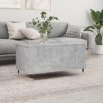 Sofabord 90×44,5×45 cm konstrueret træ betongrå - Kategori: 4 Sofabord 90x44,5x45 cm konstrueret træ betongrå