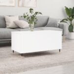 Sofabord 90×44,5×45 cm konstrueret træ hvid - Kategori: 4 Sofabord 90x44,5x45 cm konstrueret træ hvid