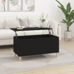 Sofabord 90×44,5×45 cm konstrueret træ sort - Kategori: 4 Sofabord 90x44,5x45 cm konstrueret træ sort
