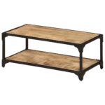 Sofabord 90x45x35 cm massivt ru mangotræ - Kategori: 4 Sofabord 90x45x35 cm massivt ru mangotræ