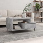 Sofabord 90x49x45 cm konstrueret træ betongrå - Kategori: 4 Sofabord 90x49x45 cm konstrueret træ betongrå