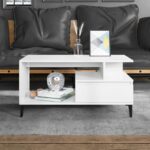 Sofabord 90x49x45 cm konstrueret træ hvid højglans - Kategori: 4 Sofabord 90x49x45 cm konstrueret træ hvid højglans