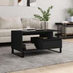 Sofabord 90x49x45 cm konstrueret træ sort - Kategori: 4 Sofabord 90x49x45 cm konstrueret træ sort