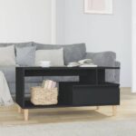 Sofabord 90x49x45 cm konstrueret træ sort - Kategori: 4 Sofabord 90x49x45 cm konstrueret træ sort