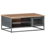 Sofabord 90x50x35 cm massivt akacietræ grå - Kategori: 4 Sofabord 90x50x35 cm massivt akacietræ grå