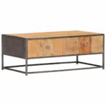 Sofabord 90x50x35 cm massivt genbrugstræ - Kategori: 4 Sofabord 90x50x35 cm massivt genbrugstræ