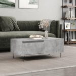 Sofabord 90x50x36,5 cm konstrueret træ betongrå - Kategori: 4 Sofabord 90x50x36,5 cm konstrueret træ betongrå