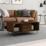 Sofabord 90x50x36,5 cm konstrueret træ brun egetræsfarve - Kategori: 4 Sofabord 90x50x36,5 cm konstrueret træ brun egetræsfarve