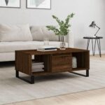 Sofabord 90x50x36,5 cm konstrueret træ brun egetræsfarve - Kategori: 4 Sofabord 90x50x36,5 cm konstrueret træ brun egetræsfarve
