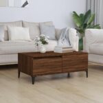 Sofabord 90x50x36,5 cm konstrueret træ brun egetræsfarve - Kategori: 4 Sofabord 90x50x36,5 cm konstrueret træ brun egetræsfarve
