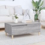 Sofabord 90x50x36,5 cm konstrueret træ grå sonoma-eg - Kategori: 4 Sofabord 90x50x36,5 cm konstrueret træ grå sonoma-eg