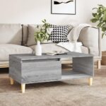 Sofabord 90x50x36,5 cm konstrueret træ grå sonoma-eg - Kategori: 4 Sofabord 90x50x36,5 cm konstrueret træ grå sonoma-eg